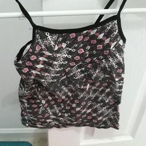 Pattern tank top with bra sewed on